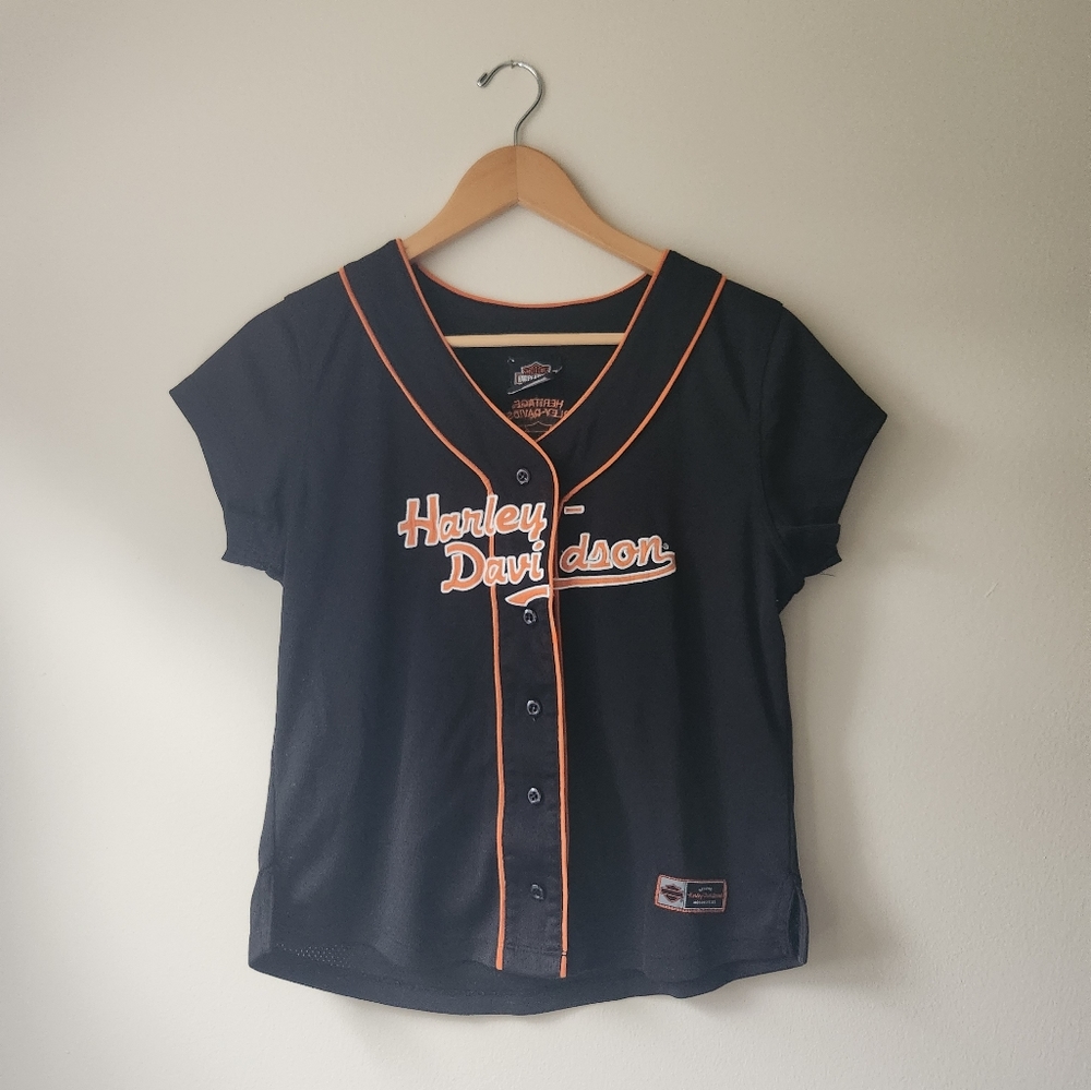 Vintage Harley Davidson Baseball Jersey